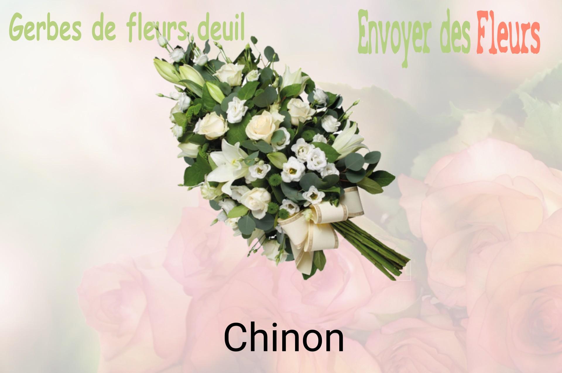 Gerbe de fleurs de deuil livrée à Chinon
